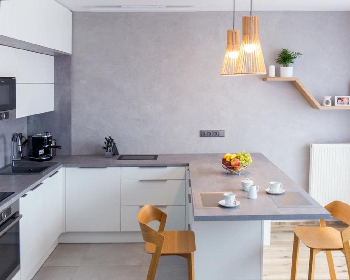 Poté - provedena realizace návrhu kuchyňského koutu