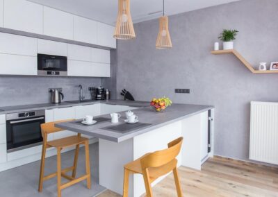 Návrh a realizace rekonstrukce kuchyně s obývacím prostorem Dočkalová interiéry