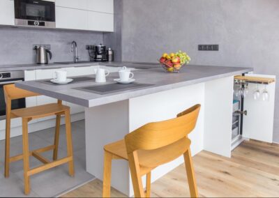 Návrh a realizace rekonstrukce kuchyně s obývacím prostorem Dočkalová interiéry