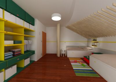 Návrh a realizace rekonstrukce dětského pokoje Dočkalová interiéry