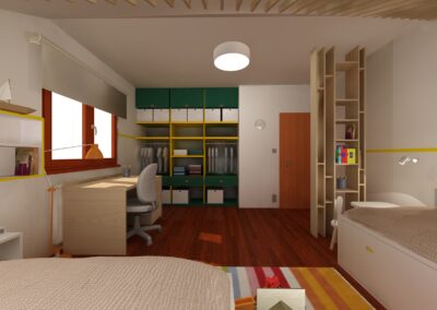 Návrh a realizace rekonstrukce dětského pokoje Dočkalová interiéry