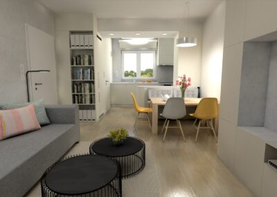 Návrh a realizace rekonstrukce kuchyně s obývacím prostorem Dočkalová interiéry