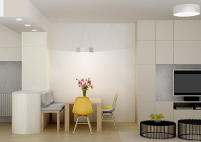 Návrh a realizace rekonstrukce kuchyně s obývacím prostorem Dočkalová interiéry